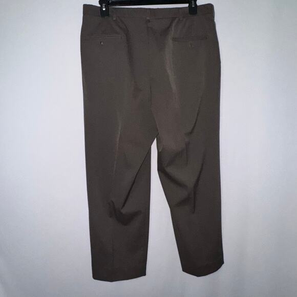 Haggar Pants Black Label Mens Straight Leg Premium Dress Pant Brown 38x30 Casual - Picture 3 of 8